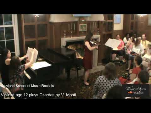 Violinist age 12 plays Czardas by V Monti