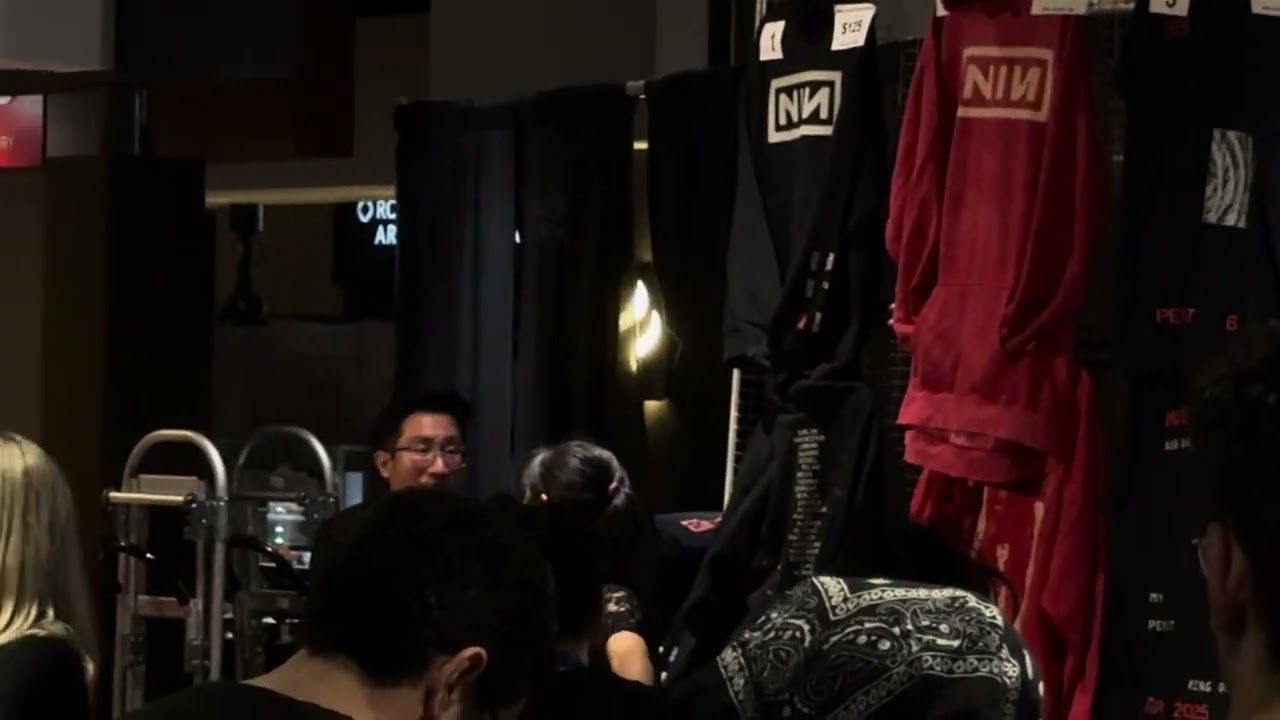 Merch table after a Nine Inch Nails concert (Vancouver, BC, Canada - 8/10/25)