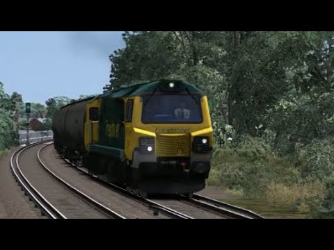 TS2020 Freightliner class 70008 powers through Swanscombe with the aviation fuel working 6V04