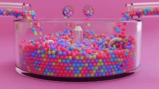 Ball Mixing Throw 6 pipes Ball Rigid body Simulation in Blender || Ball Run Animation #ballanimation