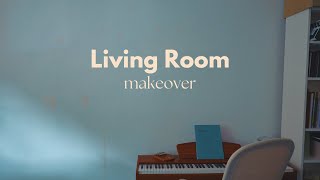 Living Room Makeover | cozy homebody vlog with a new keyboard & a cat wall