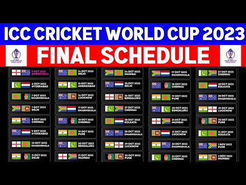 ICC World Cup 2023 Schedule | ODI World Cup 2023 Fixture | World Cup 2023 Teams, Venue Time Table