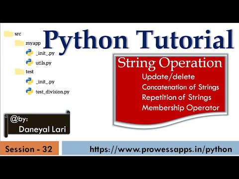 32 Python Tutorial For Beginners String Operations Delete Concatenation Checking Substring