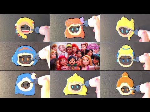 Disney Princess Emojis Pancake Art - Rapunzel, Ariel, Elsa, SnowWhite, Cinderella,Mulan,Aurora,Belle