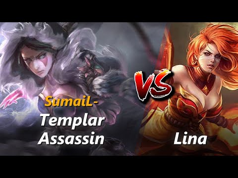 How to Templar Assassin mid vs Lina (feat. SumaiL-) | First 10 minutes