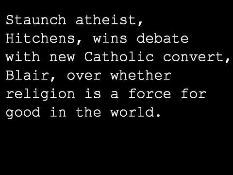 Tony Blair & Christopher Hitchens Debate Religion