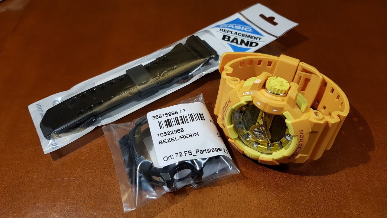 Casio G-Shock GA-400A-9AER - wymiana bezela i paska [PL]