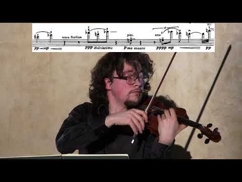 Bruno Maderna - Widmung for solo violin (score-video+performance)