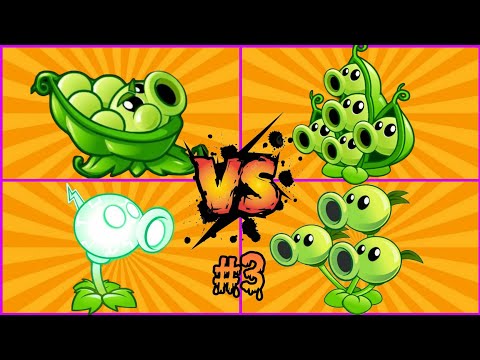 4 Best Pea shooter Plants Battles - Which Plant WILL WIN? #3 - PvZ2 Plants vs Plants