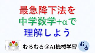 最急降下法のアルゴリズム（00:08:55 - 00:14:08） - 最急降下法の考え方を中学数学+αで理解しよう