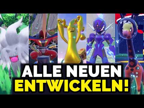 ALLE neuen Entwicklungen in Pokémon Karmesin und Purpur bekommen!!!