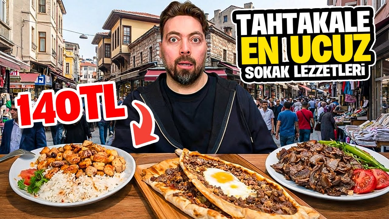 TAHTAKALE'NİN AŞIRI UCUZU SOKAK LEZZETLERİ!