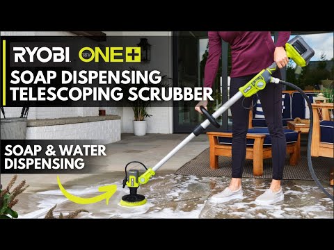Effortless Cleaning! | RYOBI 18V ONE+ Soap Dispensing Telescoping Scrubber