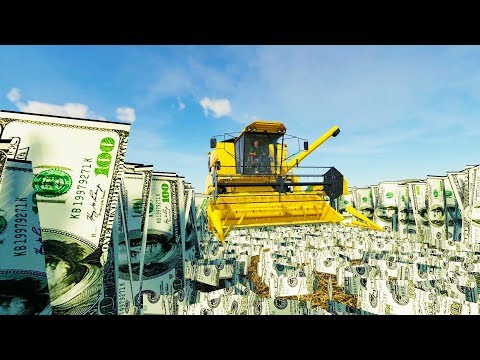 I Grew and Harvested $100 Bills - Farming Simulator 19