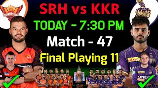 IPL 2023 | Sunrisers Hyderabad vs Kolkata Knight Riders Playing 11 2023 | SRH vs KKR Playing 11 2023