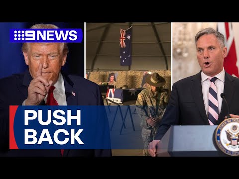 Australia’s defence chief pushes back on U.S. for dismissing ally sacrifices | 9 News Australia