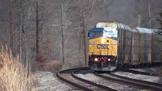 preview picture of video 'Ex - Union Pacific CREX on CSX Auto Rack'