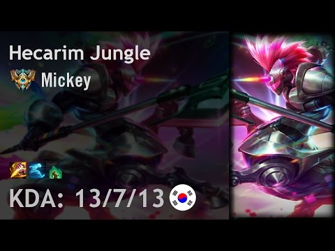 Hecarim Jungle vs Elise - Mickey - KR Challenger Patch 6.21