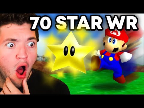 Simply reacts to the NEW 70 Star World Record Speedrun by Ikori