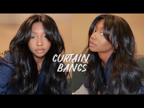 The Perfect Curtain Bangs | Easy Wig Install | Ft.