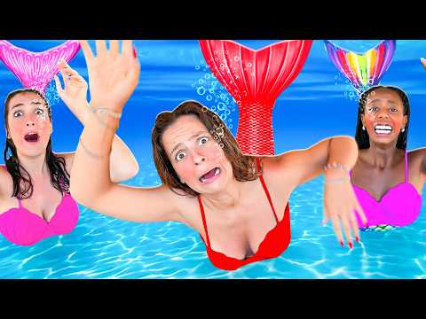 NINNA E LE SUE AMICHE SIRENE NON SANNO PIÙ NUOTARE! Lezioni di Nuoto🧜‍♀️