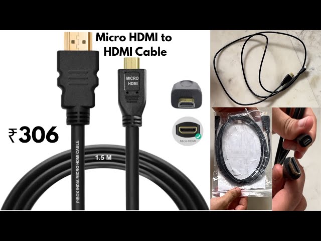 Vídeo relacionado con Cable Micro HDMI a HDMI 1m, 4K@60Hz Cable MicroHDMI 2.0 con Ethernet, 3D, HDR, ARC Compatible con Raspberry Pi 5/4, GoPro Hero 8/7/6/5, Sony, Monitor, Portátiles, etc