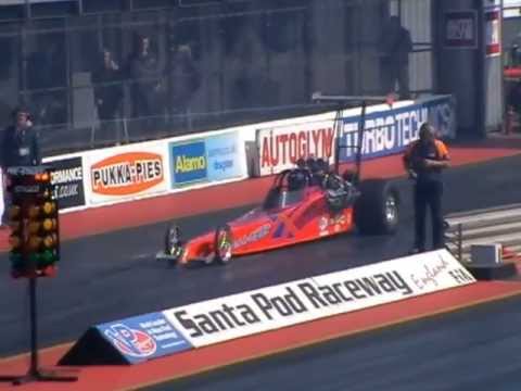 Stardust Dragster Qualification Run at The Main Event 2013 Santa Pod