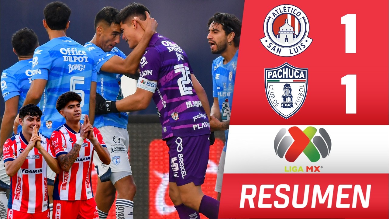 AGÓNICO EMPATE entre PACHUCA y ATLÉTICO SAN LUIS. MORENO marca en la ÚLTIMA JUGADA | Liga MX