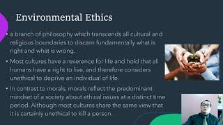 Environmental Ethics