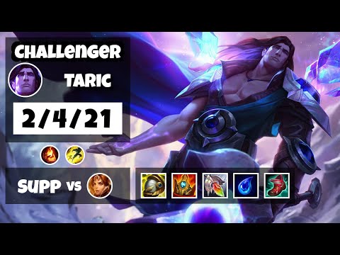 Taric Challenger Gameplay S11 Replay 11.11 Support (2/4/21) - BR