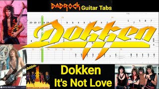 It's Not Love - Dokken - Guitar + Bass TABS Lesson