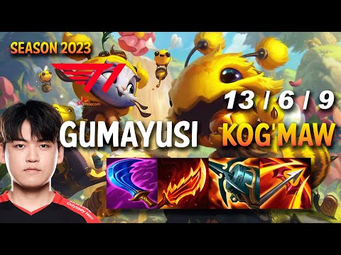 T1 Gumayusi KOG'MAW vs LUCIAN ADC - KR Ranked