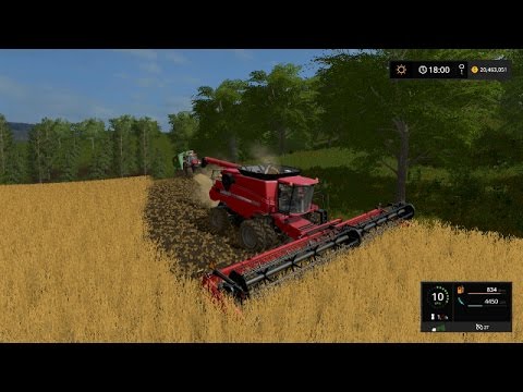 Farming simulator 17 - Harvesting (1.3million liters of wheat) all fields on lossberg