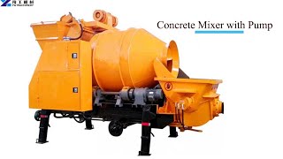 How does the Trailer Concrete Mixer with Pump Work? | Concrete Mix Pump For Sale