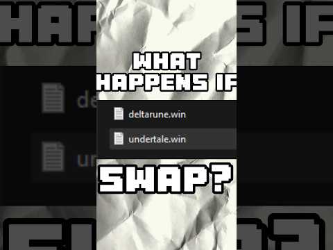 WHAT HAPPENS IF YOU SWAP DELTARUNE/UNDERTALE FILES?!?#deltarune#undertale#ytshorts#theory#gamingfact