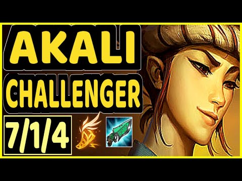 DIPLEX (AKALI) - 7/1/4 KDA CHALLENGER GAMEPLAY - EUW