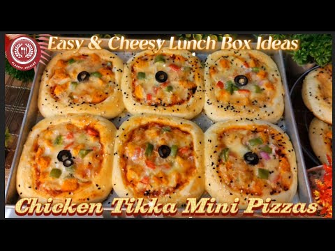 🔥Chicken Tikka Mini Pizzas Recipe By Classic Cuisine |Homemade Cheesy Pizza Snacks | Lunch Box Ideas