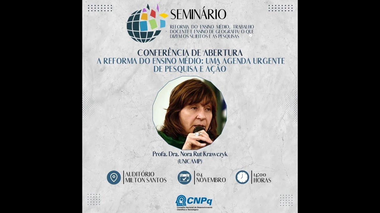 Seminário Reforma do Ensino Médio, Trabalho Docente e Ensino de Geografia