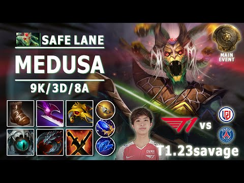TI 10 | T1.23savage | Medusa Carry | T1 vs PSG.LGD | Crazy Game | Main Event | TI Player View
