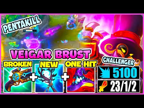 When VEIGAR Mid farms PERFECTLY the entire game S14 with 1200 STACK (+60 AP PER MINUTE) | LOL VEIGAR