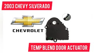CHEVY SILVERADO PASSENGER BLEND DOOR ACTUATOR REPLACEMENT!
