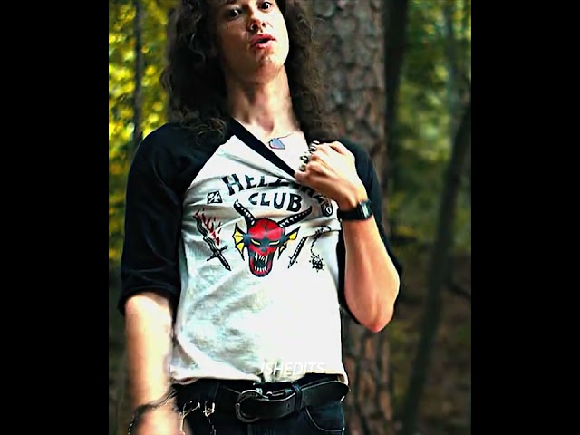 Vídeo relacionado con Stranger Things Eddie Munson Homage 86 - Camiseta Unisex, Color Negro, Talla M, Negro, M