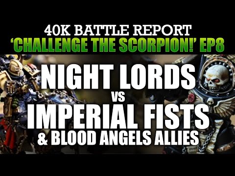 Night Lords vs Imperial Fists Warhammer 40K Battle Report CTS8: CHAOS RISING! 1500pts | HD