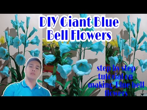 DIY Giant Blue bell flowers | step by step tutorial