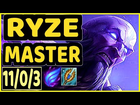 MAGIFELIX (RYZE) - 11/0/3 KDA GAMEPLAY - EUW Ranked MASTER