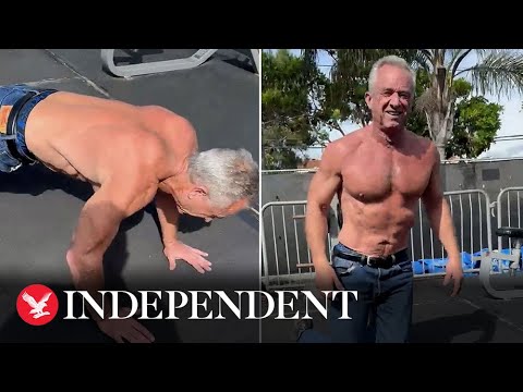 Robert F. Kennedy Jr films workout ahead of election debate with Biden