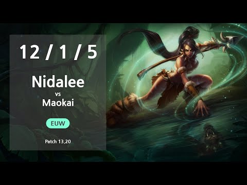 Nidalee Jungle vs Maokai - EUW Challenger Patch 13.20