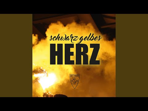 Schwarz gelbes Herz