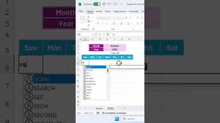 60-Second Excel Magic: Dynamic Calendar with ONE Formula! #shorts