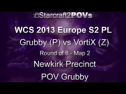 SC2 HotS - WCS 2013 EU S2 PL - Grubby vs VortiX - Ro8 - Map 2 - Newkirk Precinct - Grubby